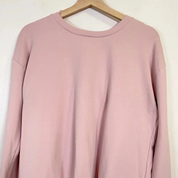 TWO BY VINCE CAMUTO | LAYERED DUSTY  ROSE PINK LONG SLEEVE TOP - Picture 3 of 13
